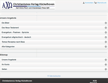 Tablet Screenshot of christianismos-verlag.de